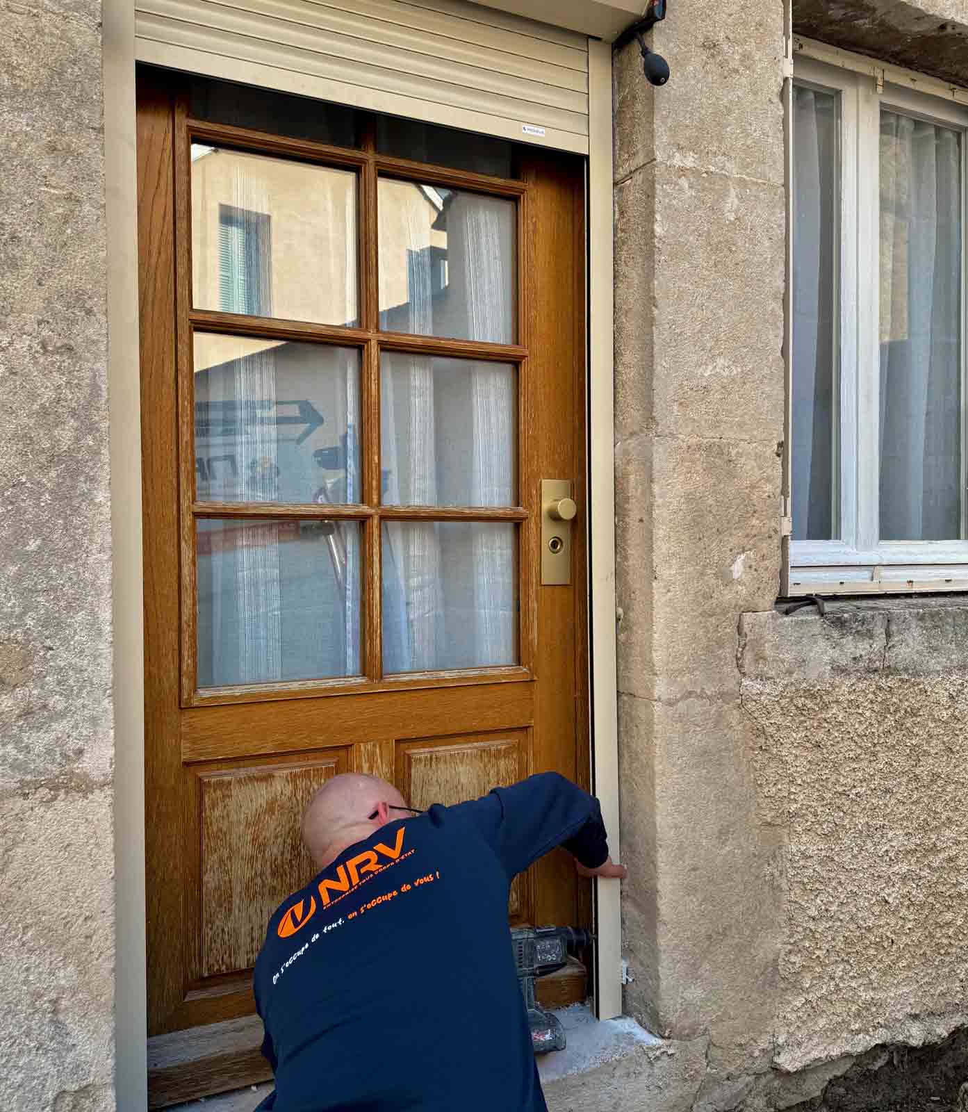 installation d'un volet électrique extérieur